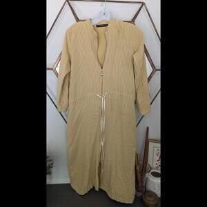 Aqua Yellow and white striped dress, size 38, size M